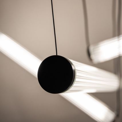 Zuma Line - Lustra LED dimabilă suspendată pe cablu LED/64W/230V 2700-6500K neagră + telecomandă