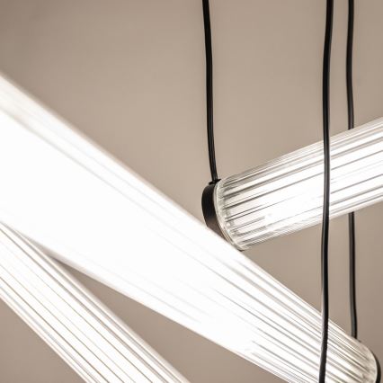 Zuma Line - Lustra LED dimabilă suspendată pe cablu LED/64W/230V 2700-6500K neagră + telecomandă