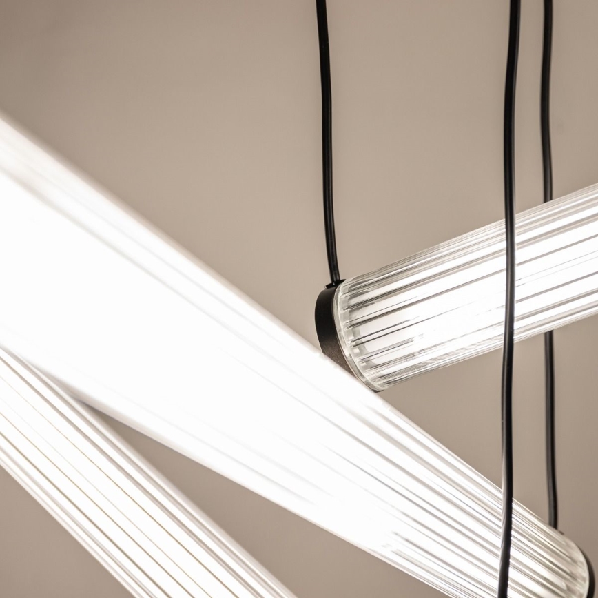Zuma Line - Lustra LED dimabilă suspendată pe cablu LED/64W/230V 2700-6500K neagră + telecomandă