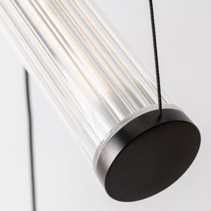Zuma Line - Lustra LED dimabilă suspendată pe cablu LED/64W/230V 2700-6500K neagră + telecomandă