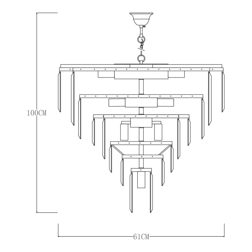 Zuma Line - Candelabru pe lanț 20xE14/40W/230V, auriu