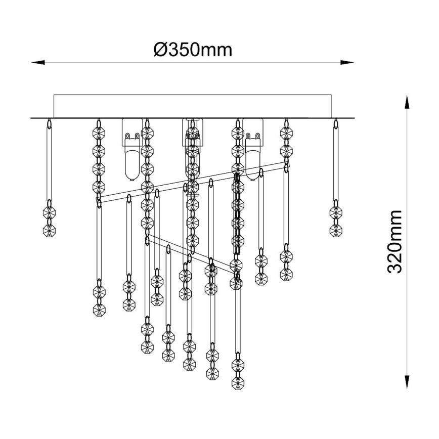 Zuma Line - Plafonieră 4x G9/25W/230V, diametru 35 cm, crom lucios/transparent