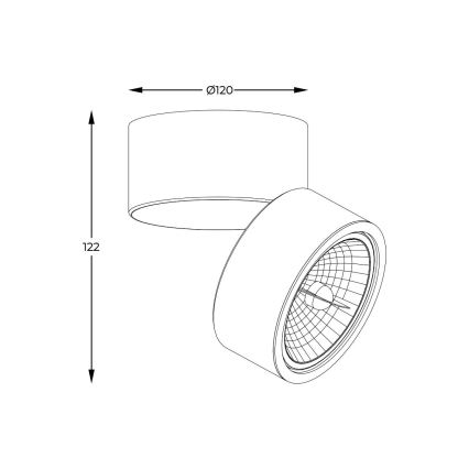 Zuma Line - Spot 1xGU10-ES111/15W/230V alb