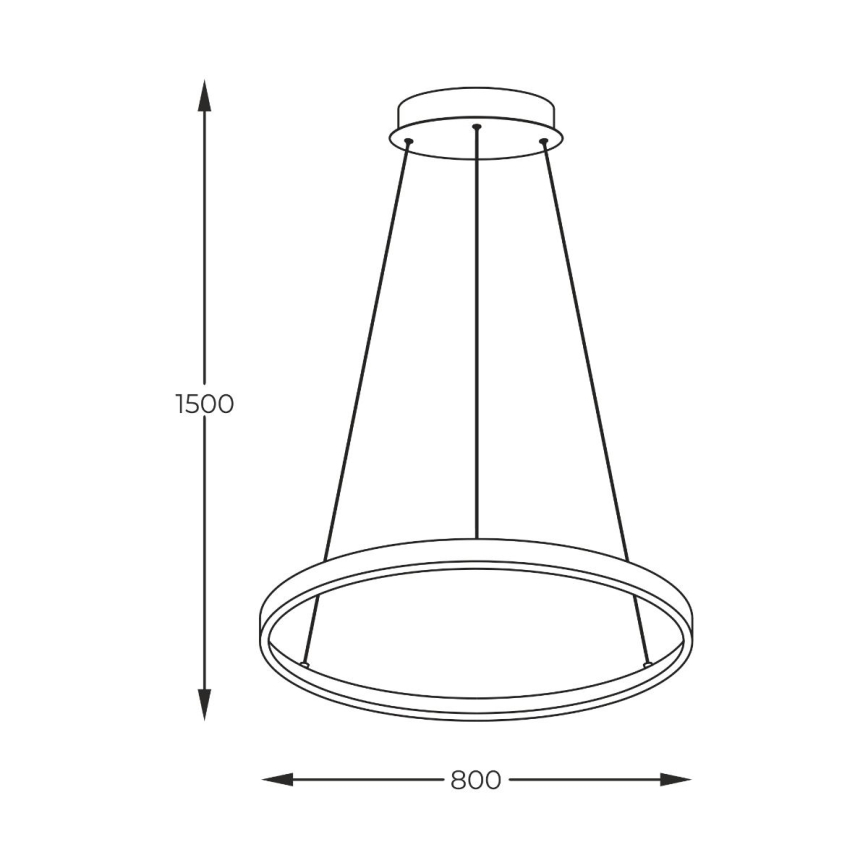 Zuma Line - Lustră LED suspendată pe cablu LED/36W/230V 3000/4000/6000K diam. 80 cm negru