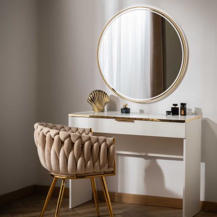 Zuma Line - Oglindă de baie LED de perete cu iluminare integrată LED/36W/230V, 3000/4000/6000K, Ø 80 cm, IP44, aurie