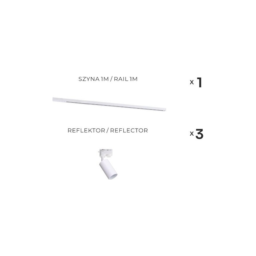 Zuma Line - Spot pe șină 3xGU10/35W/230V, alb