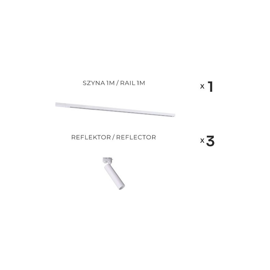 Zuma Line - Spot pe șină 3xGU10/35W/230V, alb