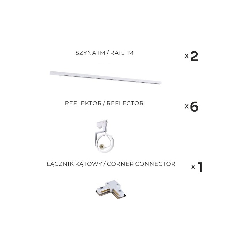 Zuma Line - Spot pe șină 6xGU10/15W/230V, alb