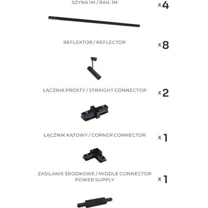 Zuma Line - Lampă spot pe șină 8xGU10/35W/230V neagră