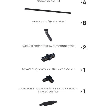 Zuma Line - Spot pe șină 8xGU10/35W/230V, negru