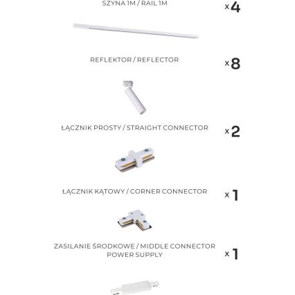 Zuma Line - Spot pentru șină 8xGU10/35W/230V alb