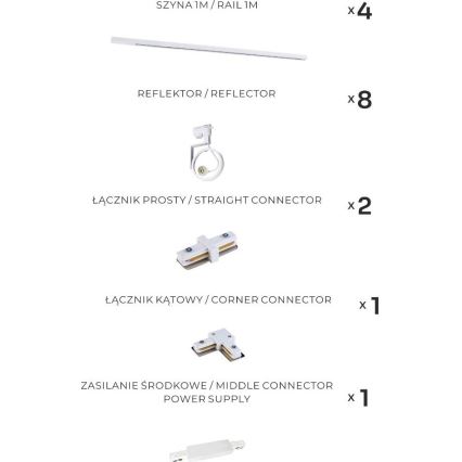Zuma Line - Spot pe șină 8xGU10/15W/230V alb