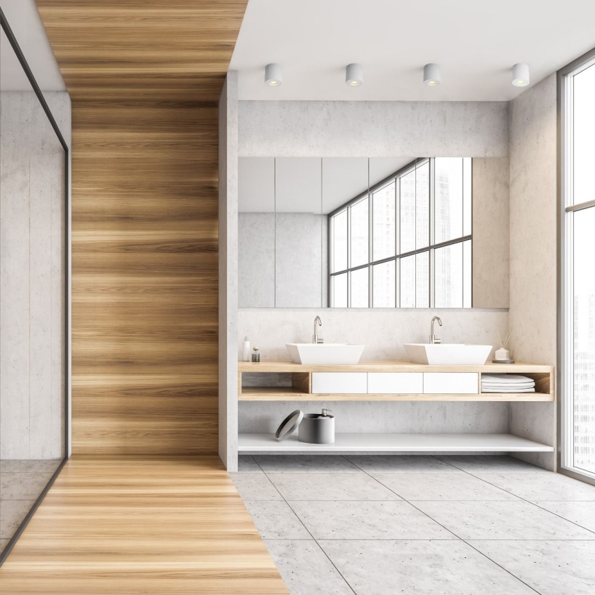 Zuma Line - Spot LED RGBW dimabil pentru baie, 1x GU10/6W/230V, IP44, alb, cu telecomandă