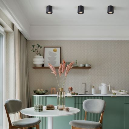 Zuma Line - Spot LED RGBW dimmabil pentru baie 1xGU10/6W/230V IP44 negru + telecomandă