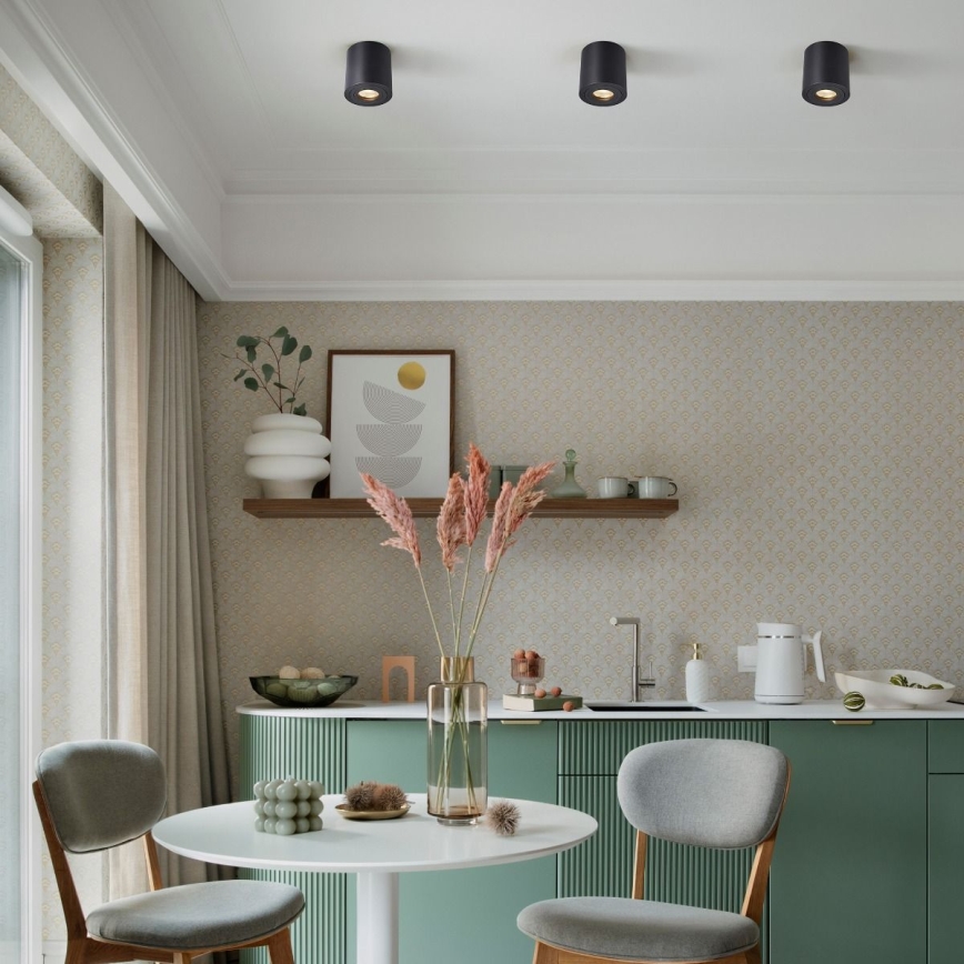 Zuma Line - Spot LED RGBW dimmabil pentru baie 1xGU10/6W/230V IP44 negru + telecomandă