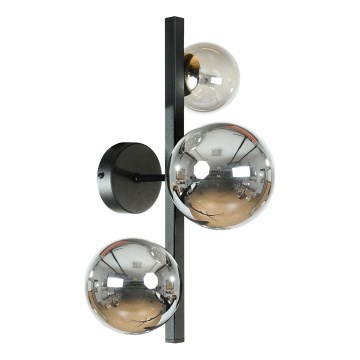 Zuma Line - Aplică de perete 3xG9/8W/230V negru/fumuriu