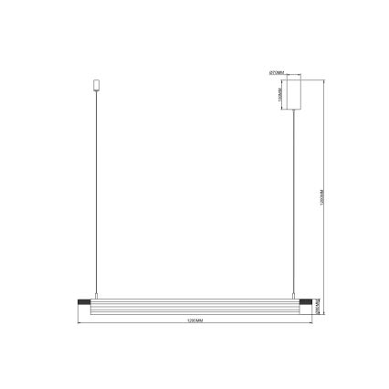 Zuma Line - Lustră LED suspendată pe cablu, LED/14W/230V, auriu