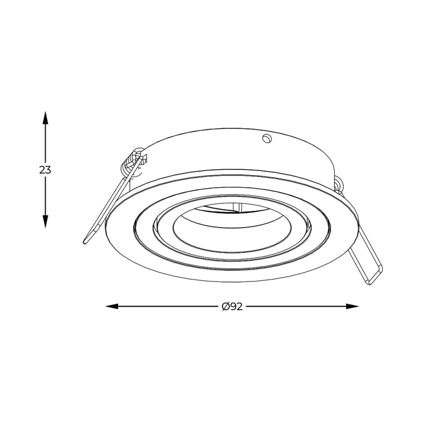 Zuma Line - Spot încastrat 1xGU10/50W/230V, negru