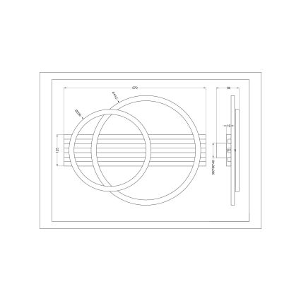 Zuma Line - Plafonieră LED/40W/230V