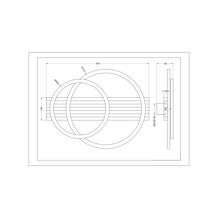 Zuma Line - Plafonieră LED/40W/230V