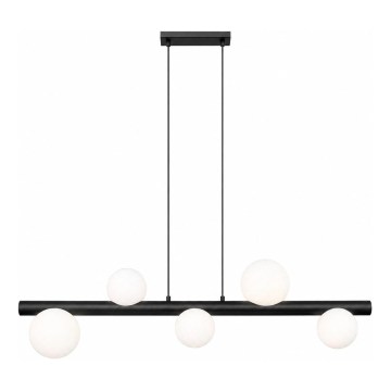 Zuma Line - Candelabru suspendat pe cablu 5xG9/33W/230V, negru
