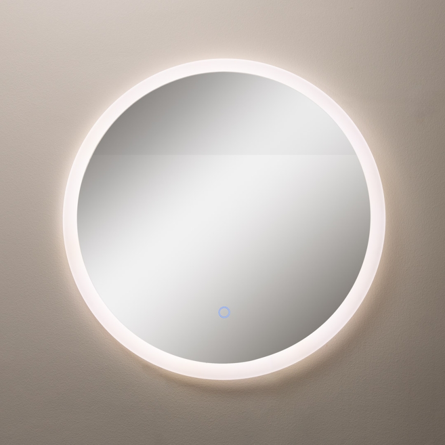 Zuma Line - Oglindă LED pentru baie, montaj pe perete, cu iluminare de fundal LED 24W, 230V, 3000/4000/6000K, Ø 60 cm, IP44