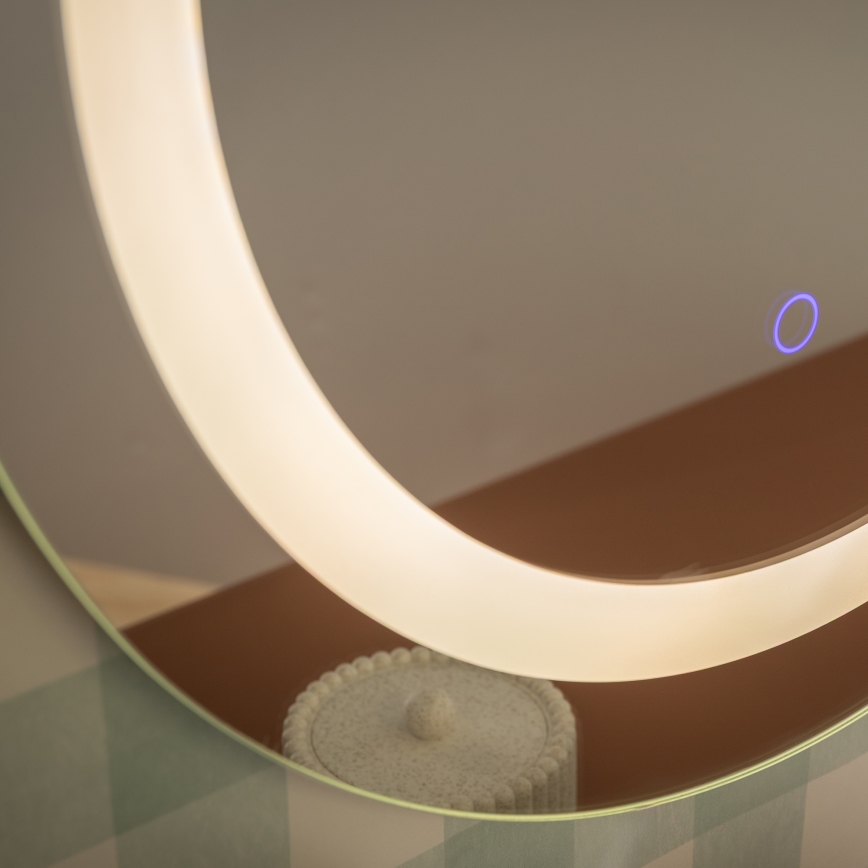 Zuma Line - Oglindă LED de baie pentru montare pe perete, cu iluminare integrată, 36W/230V, 3000/4000/6000K, Ø 60 cm, IP44