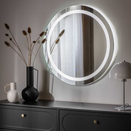 Zuma Line - Oglindă de perete pentru baie cu iluminare LED, 36W, 230V, 3000/4000/6000K, diametru 80 cm, IP44