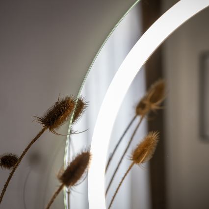 Zuma Line - Oglindă de perete pentru baie cu iluminare LED, 36W, 230V, 3000/4000/6000K, diametru 80 cm, IP44