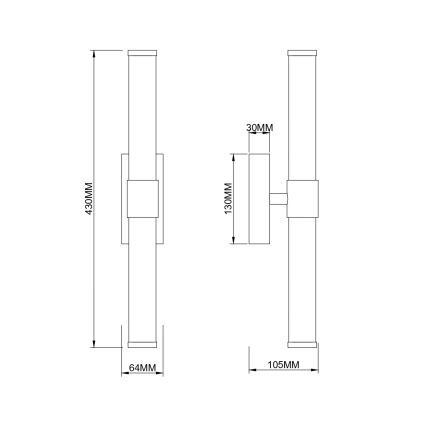Zuma Line - Aplică de perete LED/8W/230V alamă