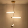 Zuma Line - Lustră LED dimabilă suspendată pe cablu, 64W, 230V, 2700-6500K, auriu + telecomandă