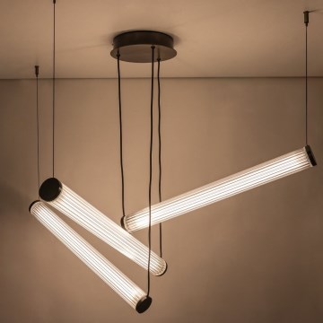 Zuma Line - Lustra LED dimabilă suspendată pe cablu LED/64W/230V 2700-6500K neagră + telecomandă