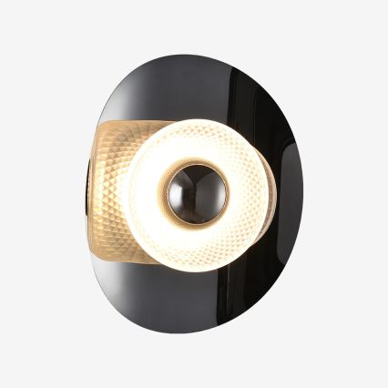 Zuma Line - Aplica de perete LED/8W/230V negru/negru fumuriu