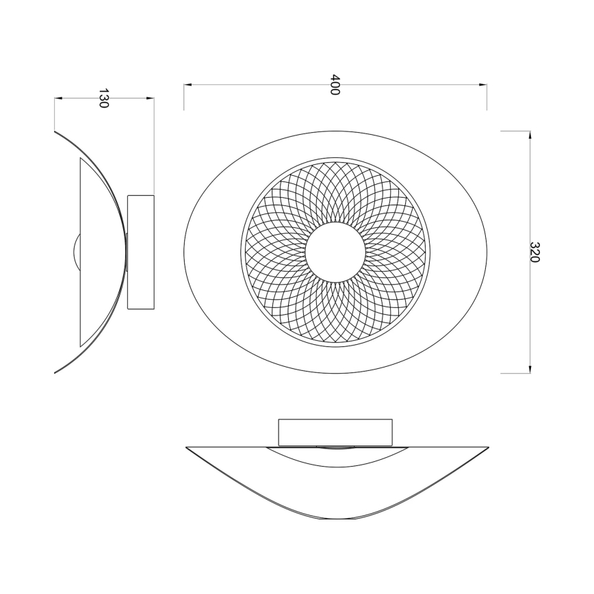 Zuma Line - Aplica de perete LED/8W/230V negru/negru fumuriu