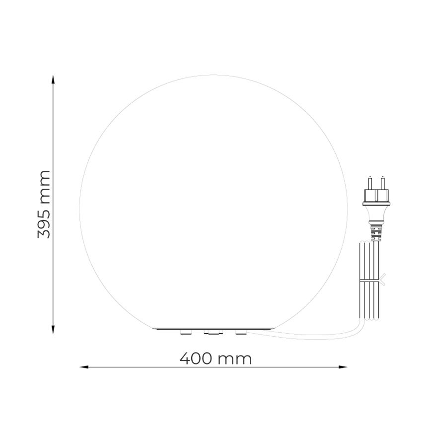 Zuma Line - Lampă de exterior 1xE27/15W/230V Ø 40 cm, IP44