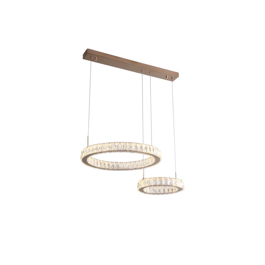 Zuma Line - Lustră LED suspendată pe cablu, 36W/230V, aur roz