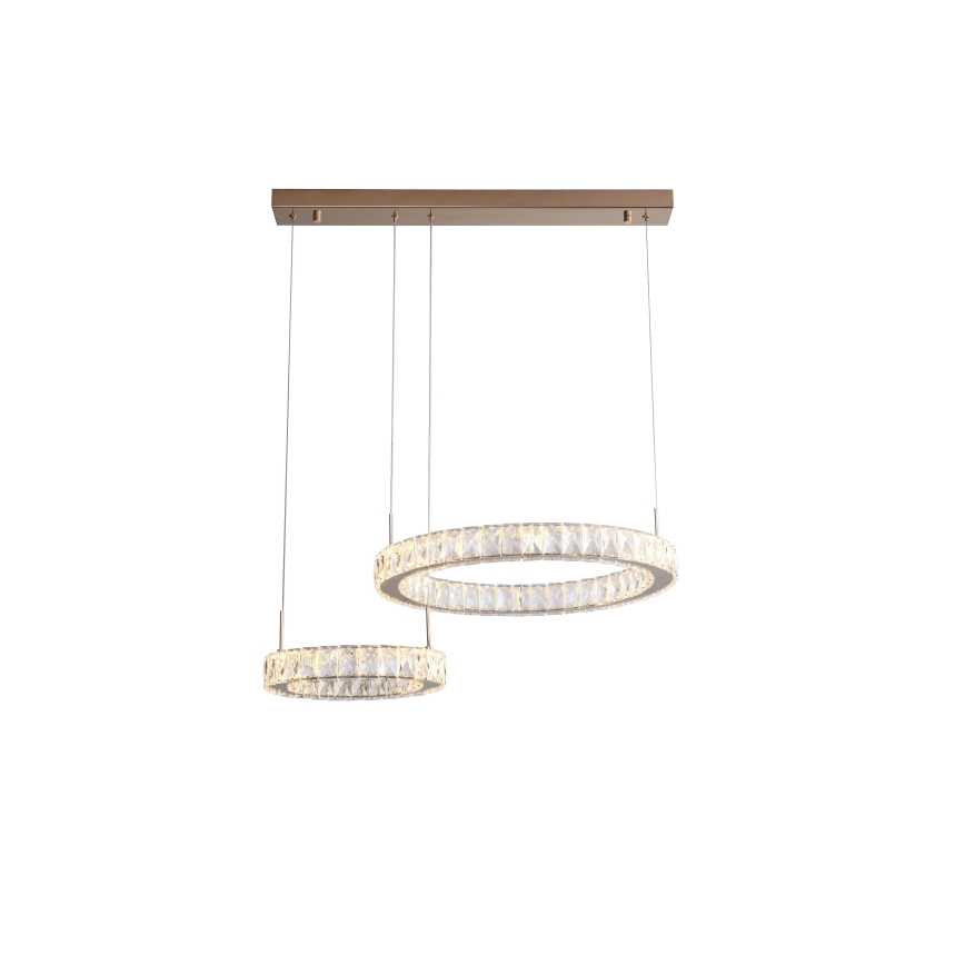 Zuma Line - Lustră LED suspendată pe cablu, 36W/230V, aur roz