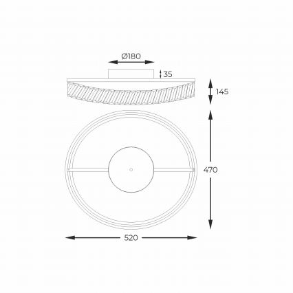 Zuma Line - Plafonieră LED dimmabilă/36W/230V Ø 52 cm aur roz