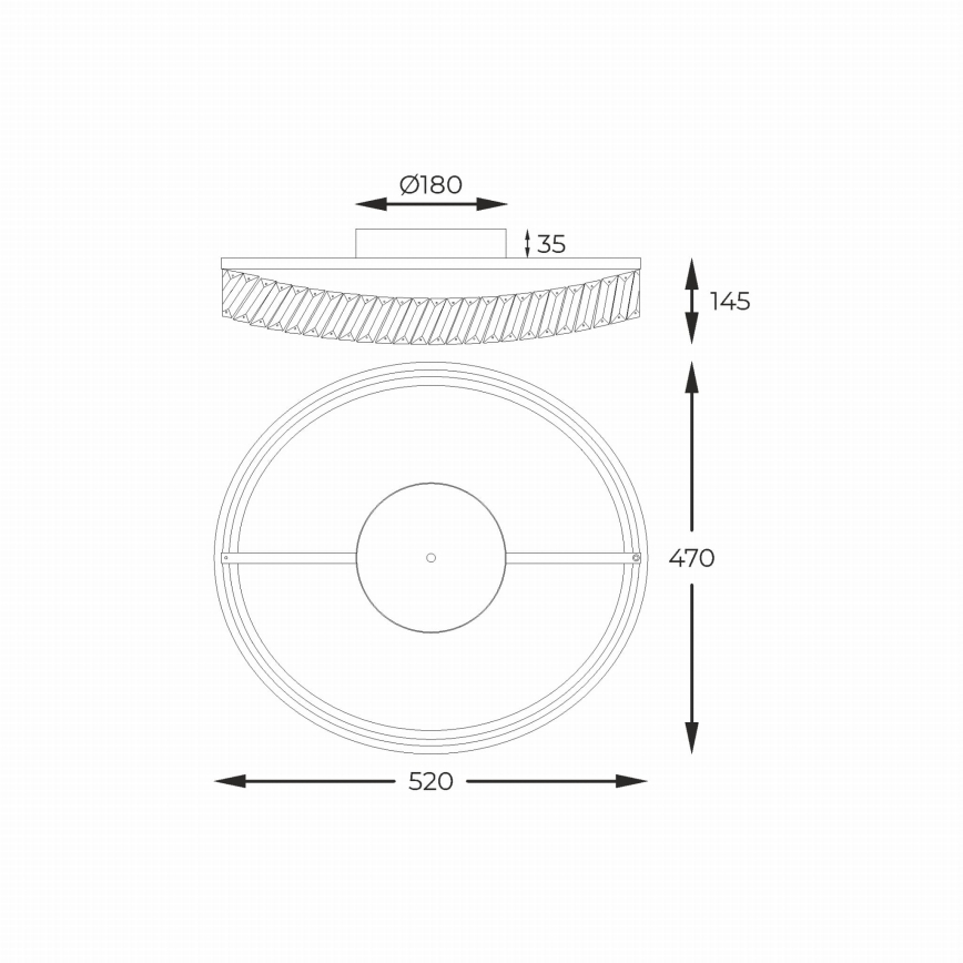 Zuma Line - Plafonieră LED dimmabilă/36W/230V Ø 52 cm aur roz