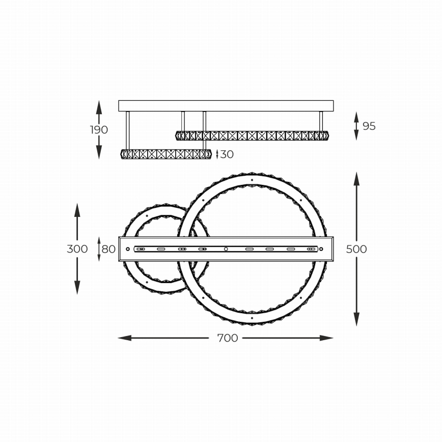 Zuma Line - Plafonieră LED dimabilă, 36W/230V, aurie