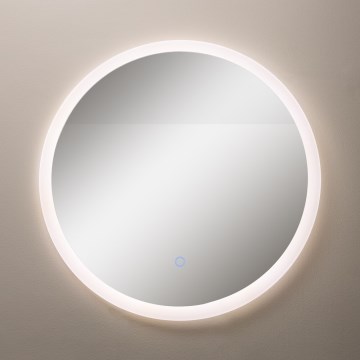 Zuma Line - Oglindă LED pentru baie, montaj pe perete, cu iluminare de fundal LED 24W, 230V, 3000/4000/6000K, Ø 60 cm, IP44