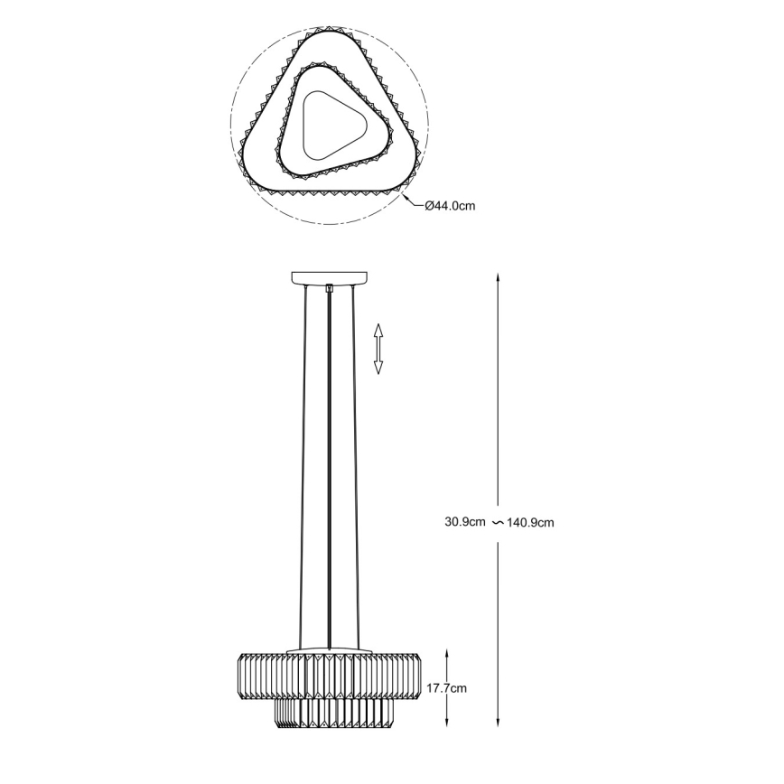 Zuma Line - Lustră suspendată pe cablu 4xG9/33W/230V, finisaj auriu