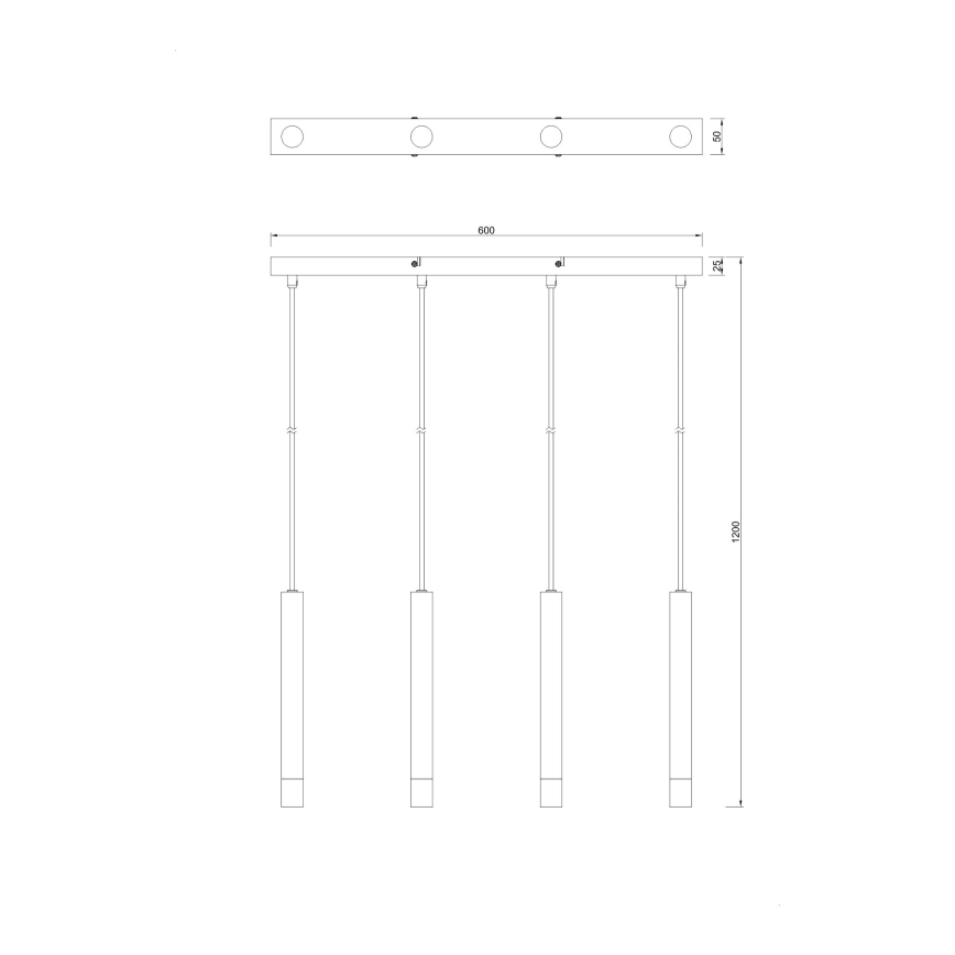 Zuma Line - Lustră suspendată pe cablu 4xG9/5W/230V, auriu