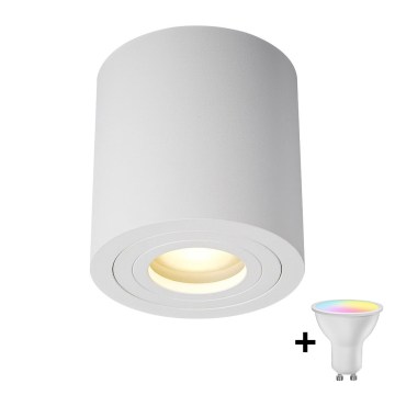Zuma Line - Spot LED RGBW dimabil pentru baie, 1x GU10/4,8W/230V, IP44, alb, cu telecomandă