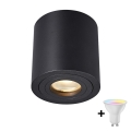 Zuma Line - Spot LED RGBW dimmabil pentru baie 1xGU10/4,8W/230V IP44 negru + telecomandă
