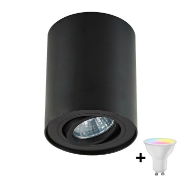 Zuma Line - Spot LED RGBW reglabil 1xGU10/4,8W/230V negru + telecomandă