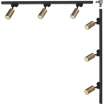 Zuma Line - Spot pe șină 6xGU10/35W/230V negru/auriu