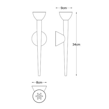 Zuma Line - Aplica LED de perete, 5W, 230V, auriu