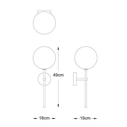 Zuma Line - Aplica de perete 1xG4/2W/230V aurie