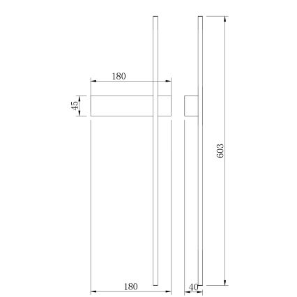 Zuma Line - Aplica LED de perete, 8 W, 230 V, 3000/4000/6000 K, 60 cm, negru